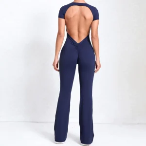 High Quality Nylon Spandex Women’s Yoga Jumpsuit Workout Romper Sexy Backless Bodysuit