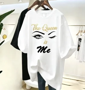 High Quality OEM Logo Summer Eco Friendly Breathable Soft Custom Short Cotton T Shirt Women’s Casual Plus Size Tops