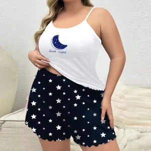 High Quality Soft Women’s Printed Home Clothes 2 Piece Pajama Sets Summer Women Shorts Plus Size Women’s Pajamas 4xl