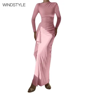 High Quality Vintage Style Women’s Dress Slim Back Lace-Up Split Lining Casual Fashion for Winter Prom Season Plus Size Order