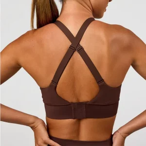 High Quality Women Activewear Adjustable Strips U Neck Gym Running Sports Bra Sweat Wicking Stretchy Crossback Fitness Yoga Bra