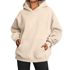 High Quality Women’s Spring and Autumn Hooded Hoodie Casual Pocket Hoodie