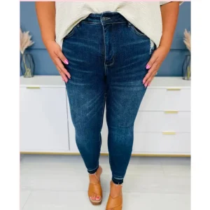High Rise Destroyed Distressed Jeans Pants Womens Tummy Control Panel Jeans High Waist Skinny Jeans