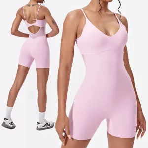 High Strength Tight Fitness Jumpsuit Sports Exercise Workout Yoga One Piece Set Activewear