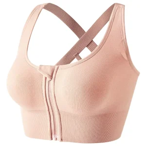 High Support Women’s Sports Top Customizable Front Zipper Beauty Back Sports Bra Yoga Fitness Running Shockproof Hold Seamless