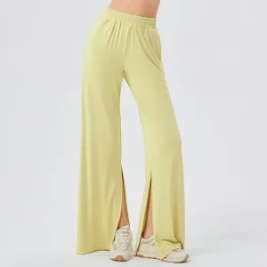 High Waist Active Wear Women’s Loose Yoga Flared Pants Cool Modal Dance Sportswear Breathable Casual Dance Pants for Women