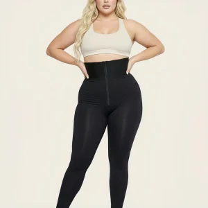 High Waist Band Shaping Leggings Waist Trainer Pants Butt Lifter Shapewear Shaper with High Compression for Women