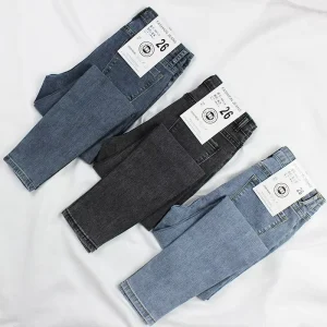 High Waist Jeans Women’s Slim Elastic Thin Tight Nine Point Pencil Pants