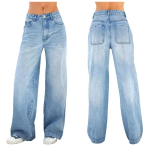 High Waist Loose Wide Leg Women’s Jeans Factory Direct Casual Denim for Europe and United States for Summer Winter Seasons