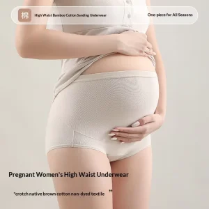 High Waist Maternity Underwear Women’s Pregnancy Cotton Regenerated Cellulose Fiber Anti-bacterial Breathable Panties