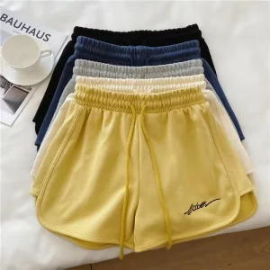 High Waisted Casual Lounge Girls Shorts Jersey Women’s Shorts With Pockets