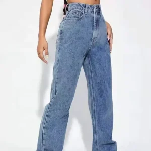 High Waisted Jeans Womens Wide Leg Pants Baggy Jeans Women