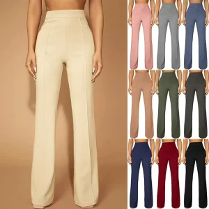 High-Waisted Women’s Suit Pants Fashion Autumn Casual Formal Pants