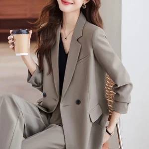 High-end Women’s Suit Set New Style for Spring and Autumn Fashionable Elegant Goddess-like Professional Attire Work Clothes
