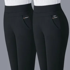 High quality Women’s Business Pants Women’s Casual Trousers Loose Thin High Waist Middle aged Leisure Pencil Trousers