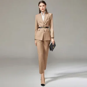 Hong Kong style Women’s Vintage Suit Petite Figures Autumn Outfit Makes You Look Taller Elegant Stylish Slimming Office Wear