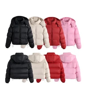 Hooded Fur Lined Long Windproof Women’s Winter Down Puffer Jacket