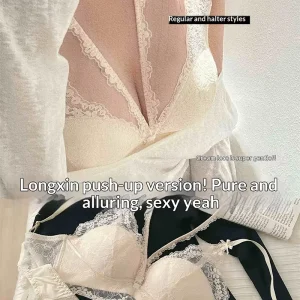 In Stock Mesh Side Smoothing U-Shaped Racerback Breathable Comfortable Sexy Push-Up Seamless Women’s Lace Bra