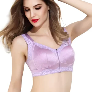 Intiflower 8812 High Quality Women’s Full Cup Sport Bra Push up Wireless Front Zipper Underwear