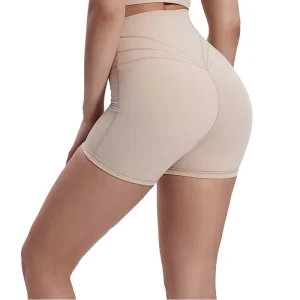 Janya Breathable Custom Logo Running Sports Gym Fitness Shorts Solid Cross V Waistband Yoga Shorts for Women