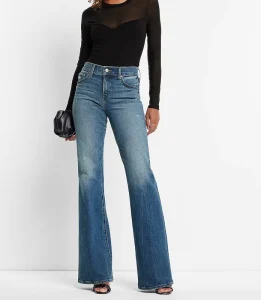 Jeans Flared Women High Waist Flared Blue Jeans Womens Bell Bottom Jeans for Tall Women