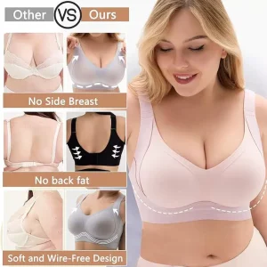 Jelly Bra Plus Size Women Intimates Bra M~5XL Wide Straps Seamless Large Size Bra