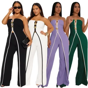 Jumpsuits for Ladies Elegant Suit Loose Wide Leg One Piece Jumpsuit for Women