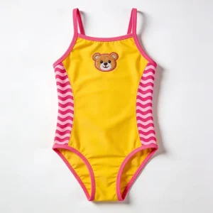 Kids Girls One Piece Swimsuit Recycled Anti-chlorine Rash Guard UV Protection Children Bathing Suit Swimwear