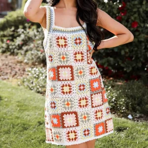 Knitted Luxury Women’s Sweater Dress Crochet Beach Boho Knit Crochet Maxi Dress Woman