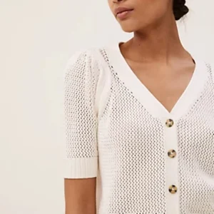 Knitted Women’s Cardigan for Girls Sweater Button Summer