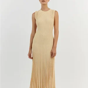 Knitted Women’s Sleeveless Mid-length Dress Sweater Dress