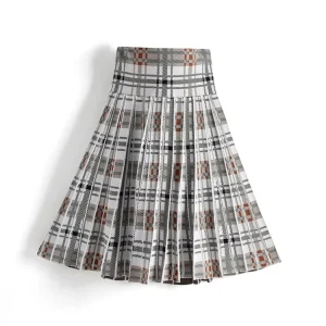 Knitwear Manufacturer Custom Summer High Waist Stretch Knit Pleated Casual Women’s Skirt