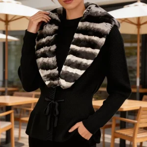 Knitwear Women Sweater Pulls Femmes Knitting Jacket Fur Collar Women’s Long Sleeve Top Knitted Cardigan Short Sweater