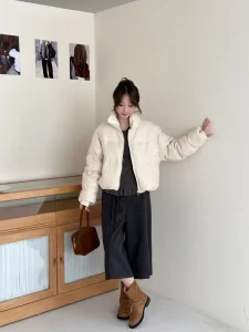 Korea Custom Women’s Short Winter Jacket Thickness Suitable Down Coat for Petite Women