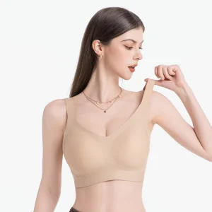 L-5XL Women’s 3/4 Cup Woven Spandex/Nylon Seamless Breathable Thin Wire-Free Adjustable Straps Everyday Use Push-Up Solid Bra