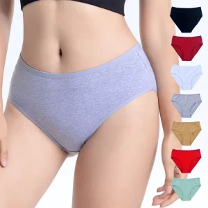 L XXL Cotton Solid Color Plus Size Women Triangle Hipster High Rise Briefs Panties Cotton Women Underwear
