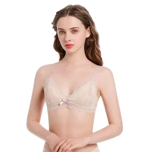 Lace Free Small Chest Women’s Bra Bow Accessories Embroidered Underwear Shoulder Strap Adjustable Fashion Underwear