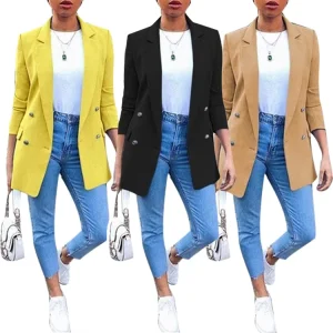 Ladies Blazer Woman Work Suit Women’s Jacket Office Lady Formal Blazer and Jacket Plus Size