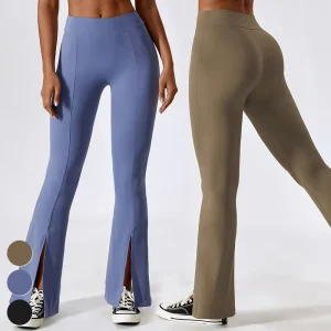 Ladies Casual Wide Leg Fitness Pant Custom Workout High Waist Leggings Butt Lifting Flare Yoga Pants