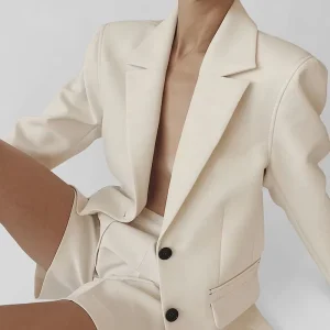 Ladies Fashion Women Solid Blazers Jackets Work Office Lady Suit Business Female Blazer