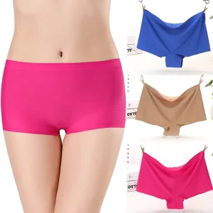 Ladies High Elasticity Seamless Ice Silk Solid Shorts XS L US Size Board Shorts for Yoga Women’s Exercise