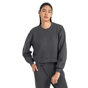 Ladies High Quality Loose Neck Pullover Fitness Sweatshirt Lightweight Yoga Long Sleeve Women’s Gym Breathable