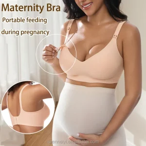 Ladies Maternity Nursing Bras Wirefree Full Coverage Seamless Padded Bra Adjustable Breathable Breastfeeding Bralette