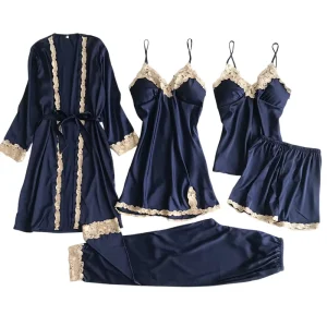Ladies Robes Women Soft Pajamas Robes Sleepwear Nightgowns Nightdress Lace Comfortable Sexy Nightrobe