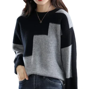 Ladies’ Super Soft Cashmere Slipper Sweater Women’s Comfortable Stayhome Style Loungewear Knitwear Knit Jumper