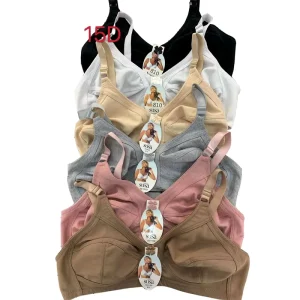 Ladies Thin Cup Plus Size D Cup Wireless Big Breast Cotton Wire Free Bra for Woman