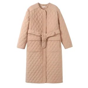 Ladies Winter Lengthened Style Padded Parka Thickened Quilted Casual Coats Women’s Long Coats for Women