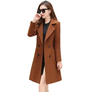 Ladies Winter Long Style Plain Fur Coat Women High Quality Slim Oversized Fur Coat Women