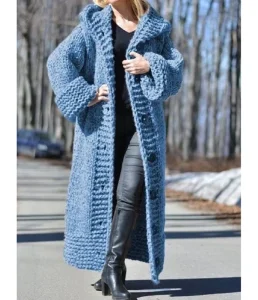 Lady Clothing Women’s Thick Coat Women Knitting Cardigan