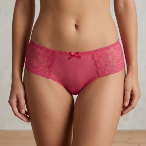 Ladymate ODM/OEM Woman Sexy Lace Underwear Hipster Premium Quality Woman Floral Lace Transparent Contrast Lace Bow Decor Panties